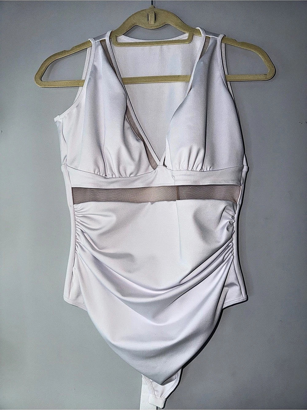 White Plunge Bodysuit Like New